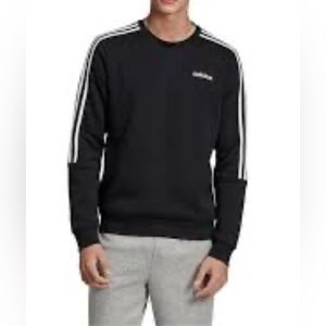 🖤Adidas Side Stripe Round Neck Black Sweatshirt
